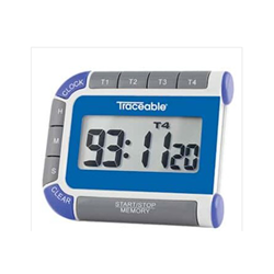Timer Traceable Pocket Timer/Clock Four Channel, calibrated /EA
