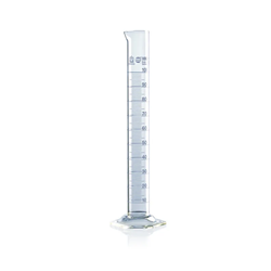 Graduated cylinders, 5ml borosilicate glass 3.3, Cl.A, tall shape, w spout, hex base, DE-M / EA