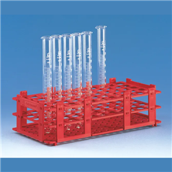 Test tube rack, PP, white, 265x126x88mm f. 21 tubes to dia. Autoclavable, 30mm / EA