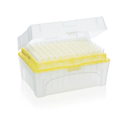 Tips, 2-200µl, PP, clear, non-sterile, racked, TipBox, yellow, BIO-CERT® LIQ HAND / PK 480