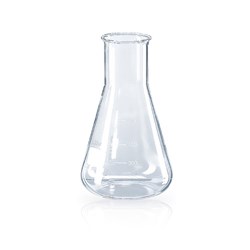 Erlenmeyer flasks, 1000ml, wide neck, Boro 3.3, beaded rim, graduated / PK 10