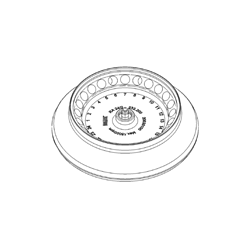 Fixed-angle rotor, RA 24/2 incl. lid for 24 x 1.5/2.0ml microtubes, Domel Centric