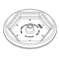 Fixed-angle rotor, RA 6/PCR for 6 x 8-PCR strips, Centric / EA