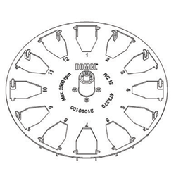 Cytology rotor, RC 12, for Centric 350 Cytology Set, 12 places / EA