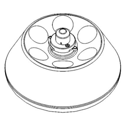 Fixed-angle rotor, RA 6/100, for 6 x 100ml tubes,  Centric / EA