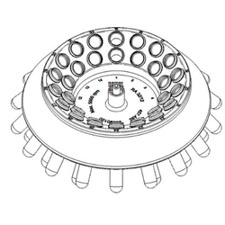 Fixed-angle rotor w. shields, A 30/12, for 30x12ml blood or 15x15ml conical tubes,  Centric / EA