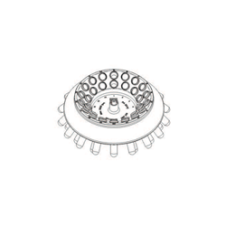 Fixed-angle rotor w. shields, RA30/15, 30x15ml open tubes,up to 21x15ml conical tubes,  Centric / EA