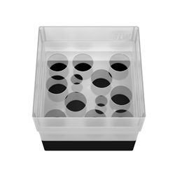 Freezer Box PP Black 10 Plus 2 wells 130x130x125mm
