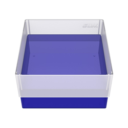 Freezer Box PP Blue 130x130x70mm w/o divider and holes