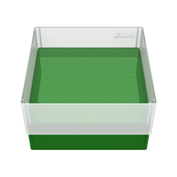 Freezer Box PP Green 130x130x70mm w/o divider and holes