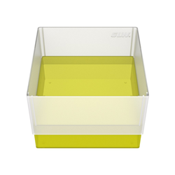 Freezer Box PP Yellow 130x130x90mm w/o divider and holes