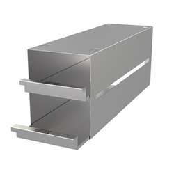 Freezer rack SSteel drawer 2x3 pl. 78mm 410x165x135mm