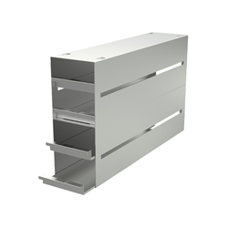 Freezer rack SSteel drawer 4x4 pl. 78mm 540x330x135mm