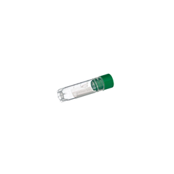 Cryovial, 2 ml, PP, Int. thread Green screw cap, Skirted round bottom, Ster, D/Rnase- /PK 100