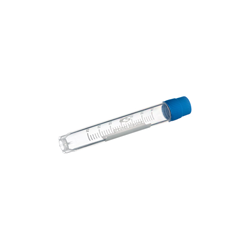 Cryovial, 4 ml, PP, Ext. thread Blue screw cap, Skirted round bottom, Ster, D/Rnase- / PK 50
