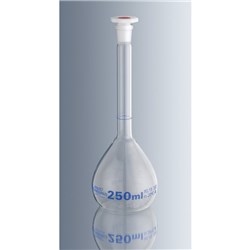 Volumetric flask 100ml cl A with ground joint, clear glass / EA