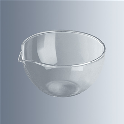 Evaporating dishes GLASS, flat bottom, 45mL, spouted PK 10