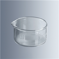 Crystallizing dishes borosilicate glass with spout 115 mm / PK 10